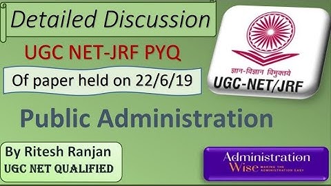 COMPLETE SOLUTION OF PYQ 2019 । UGC NET JRF । PUBLIC ADMINISTRATION & PAPER 1 ।#netjrf