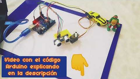 Control de servomotor con sensor ultrasonico en arduino para tareas escolares