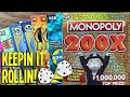 💰 Keepin It Rollin! 🎲🎲 w/ $20 Mega 7s + $20 Monopoly 200X $80/TICKETS! 💵 TX Lottery Scratch Offs