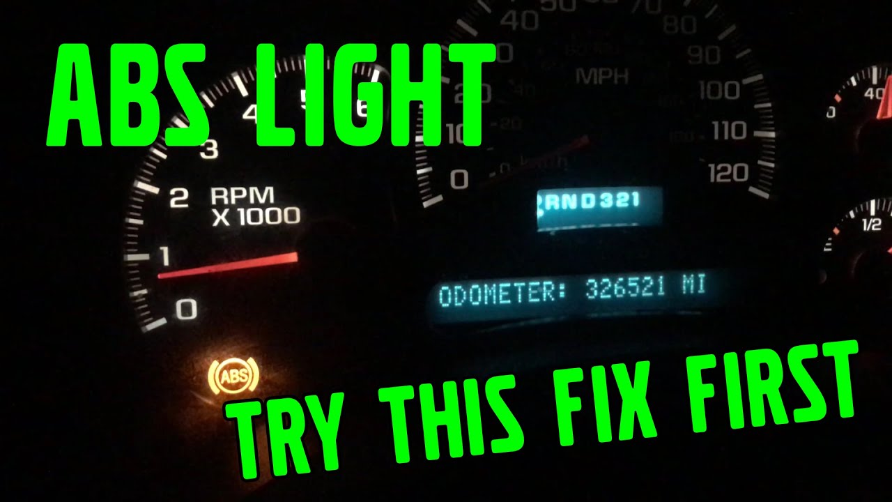1999-2006 GMC Sierra, Intermittent ABS Light Fix - YouTube