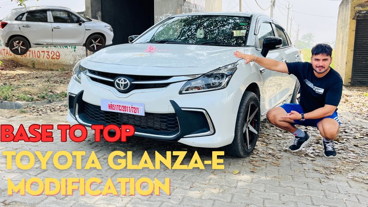 2024 Toyota Glanza E modifications Base to top with price #toyota #glanza