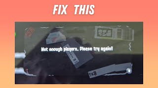How to Fix not enough Players, Please try Again on Splatoon 3