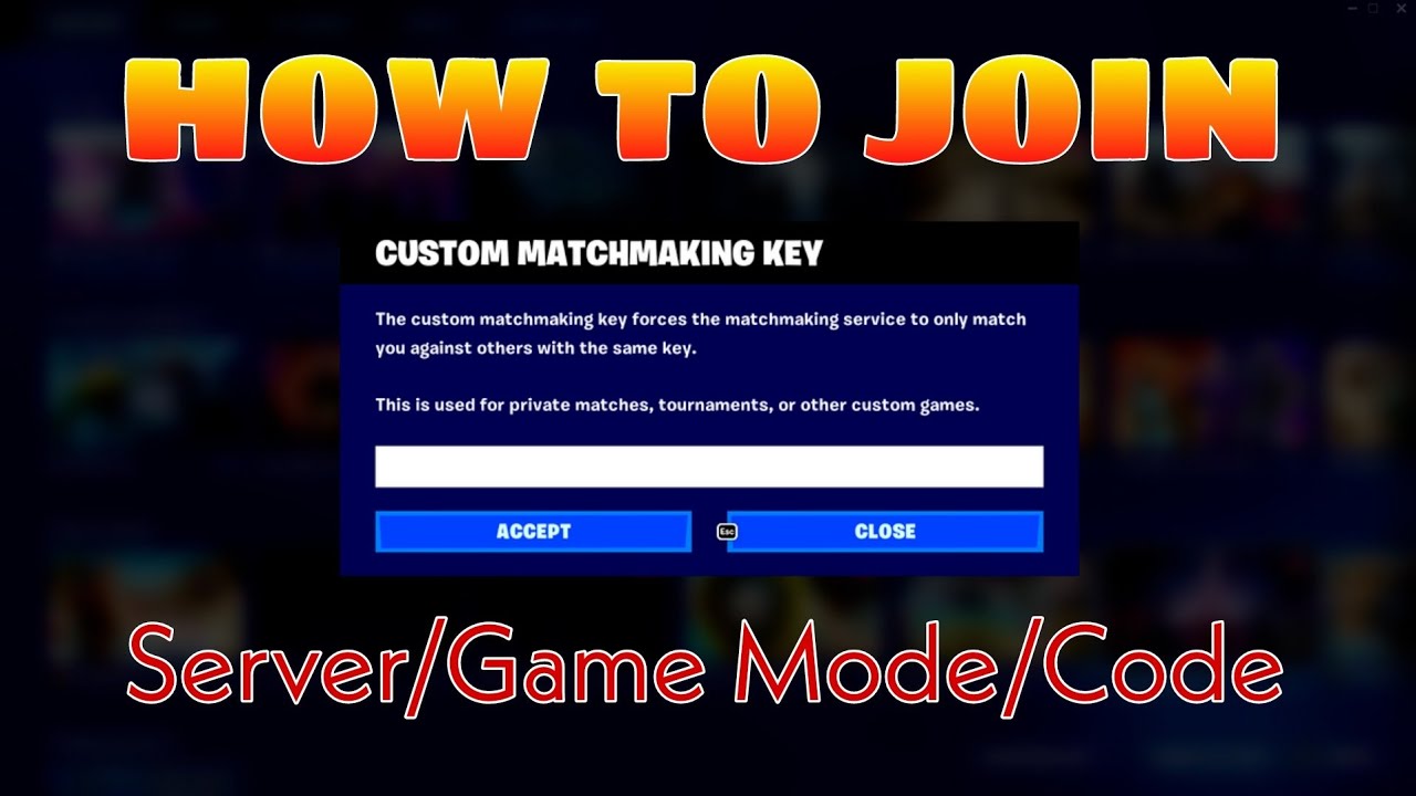 FORTNITE CUSTOMS TUTORIAL - HOW TO JOIN FORTNITE MATCHMAKING CUSTOMS