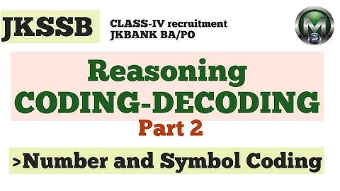 coding decoding reasoning tricks | part 2 | coding for beginners | jkssb