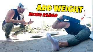 Advanced Straddle Stretching with Weights FOR HANDSTAND PRESS
