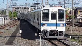 東武8000系8163編成　到着