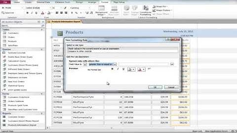 How to add conditional formatting and data bars to reports in Microsoft Access