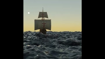 Santa Maria ship blender animation