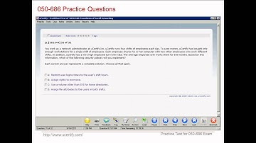 uCertify 050-686 Exam Practice Questions