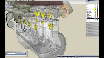 SketchyPhysics - V6 Piston Engine