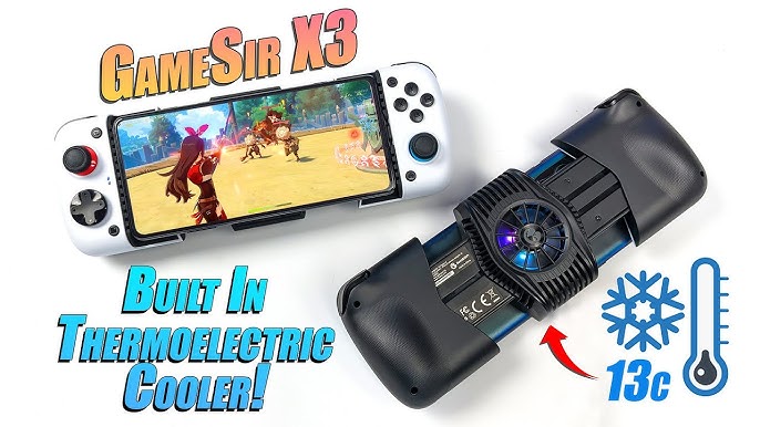 Gamesir-gamepad x3 tipo c, controlador com ventoinha, para