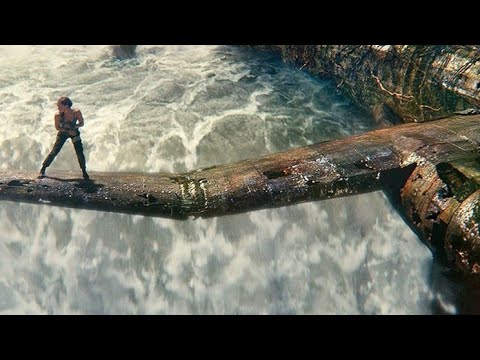 Waterfall Scene (Hindi) || Tomb Raider (2018) || Hindi Film Scenes