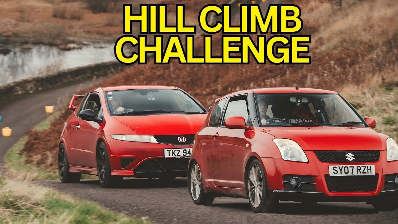 CIVIC TYPE R Vs SWIFT SPORT HILL CLIMB HOT HATCH RACE