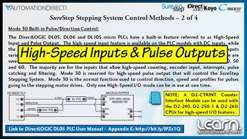DirectLOGIC Motion Control: SureStep Stepper Control Methods (Part 2 of 8) from AutomationDirect