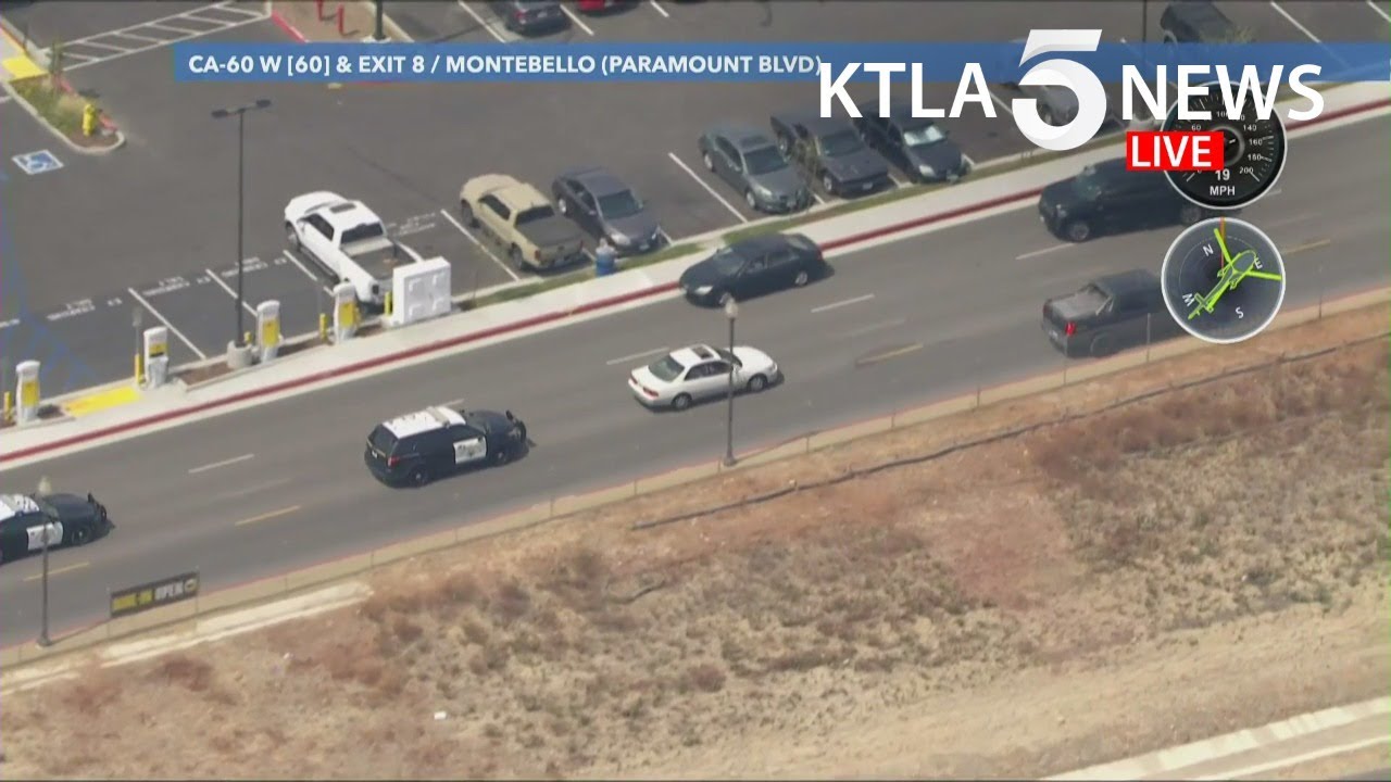 San Gabriel Valley police pursuit ends with driver in custody YouTube