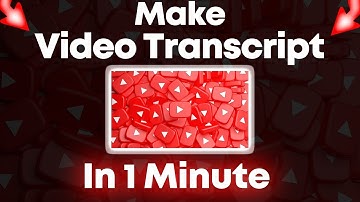 Transcribe Youtube Video To Text In Less Than 1 Minute || Youtube Transcript