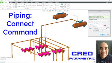Creo Parametric - Piping Routing - Connect Command
