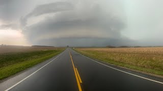 Gorgeous Supercell And Vivid Lightning - Nashville Illinois - 3/14/24