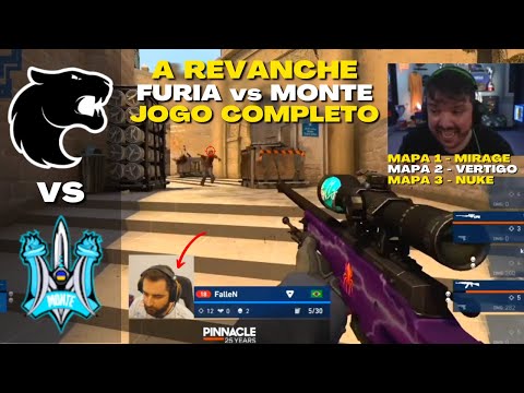 FURIA vs MONTE - JOGO COMPLETO (Todos os Mapas) Pinnacle Cup V