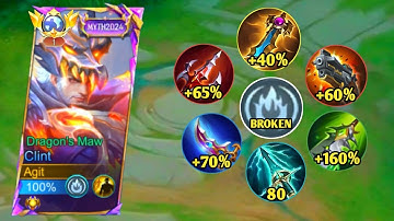 21 KILLS!! CLINT FULL DAMAGE 1 HIT BUILD FOR 2025 (100% Recomended) - Mobile Legends