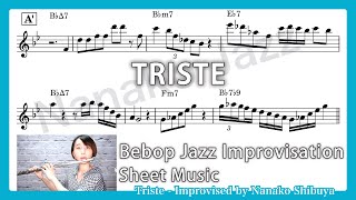 アドリブコピー譜販売中 | Triste | Bebop Jazz Improvisation | sheet music | bossa nova