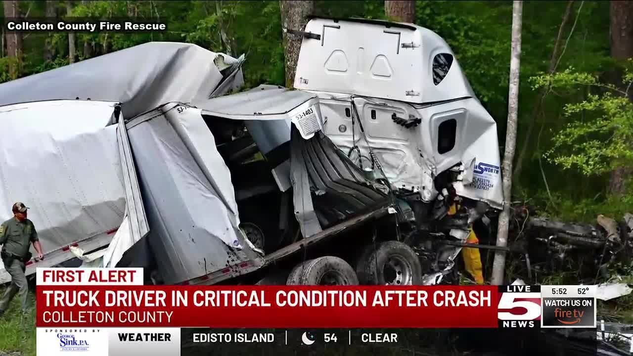 VIDEO: Truck driver in critical condition after high speed crash on I ...