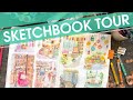 SKETCHBOOK TOUR! | Strathmore Mixed Media Sketchbook | Acrylagouache, Coloured Pencils, Gouache