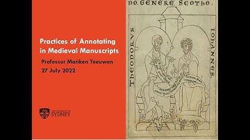 Practices of Annotating in Medieval Manuscripts