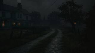 Rolling Thunder over Small Village | Windy Dirt Path & Light Rain | Deep Sleep Ambience