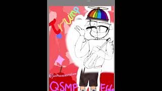 Drawing all the Qsmp eggs as humans. Day 1 Trump.