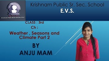 EVS for class 3 lesson Weather , Seasons and Climate Part 3