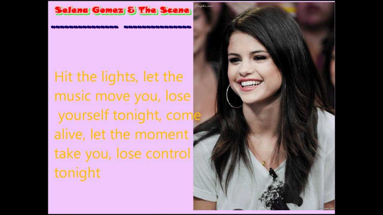 Hit the lights - Selena Gomez (lyrics) - YouTube