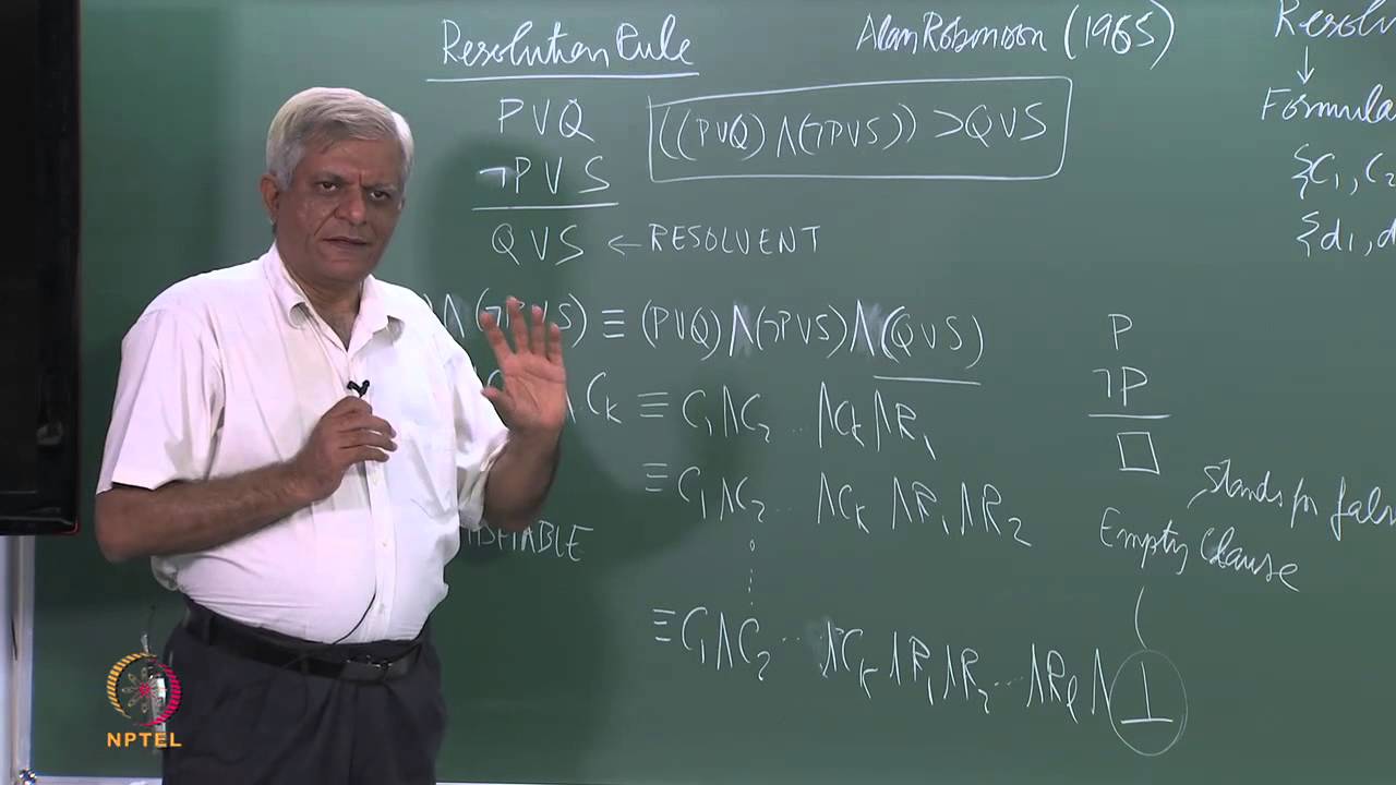 Mod-01 Lec- 44 Resolution Refutation for PL