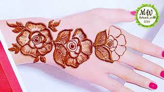 3D Mehndi Design 🍁//shading wali mehndi//New mehandidesign//Flower Mehndi Design//mehandi design