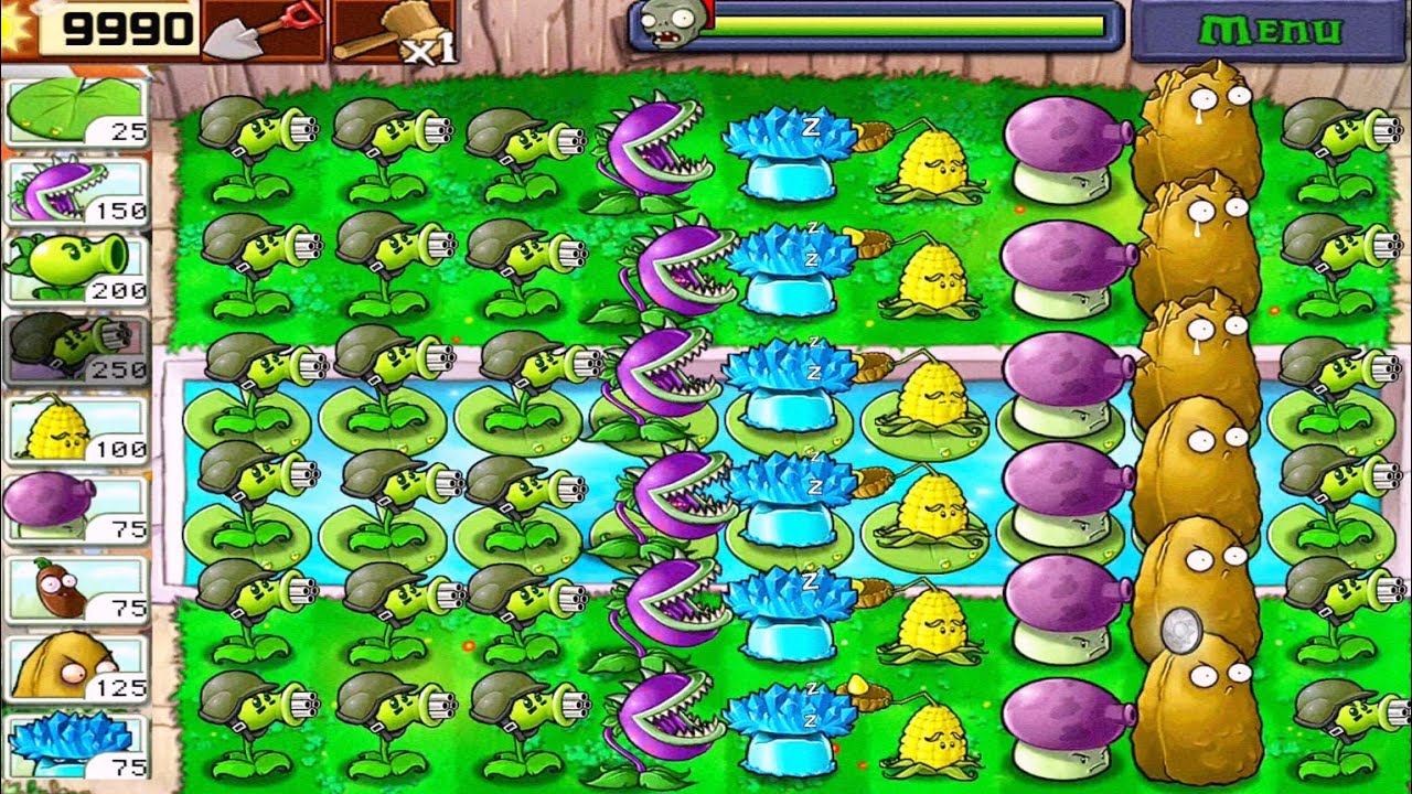 PLANTS VS ZOMBIES | GATLING PEA VS ALL OUT ZOMBIES | LAST STAND ENDLESS | FULL GAMEPLAY HD [ 1080p ]