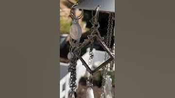 I made these wind chimes from old jewelry & keys 🌸 #sparklyone #diy #windchimes #handmade #beads