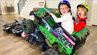 Monster Truck Kids Play Race and Smash Pretend Play