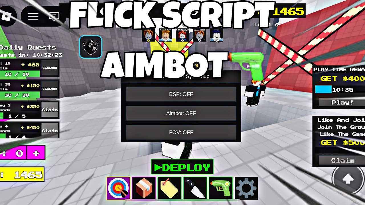 [FPS] Flick Script For Mobile And Pc | Aimbot - YouTube