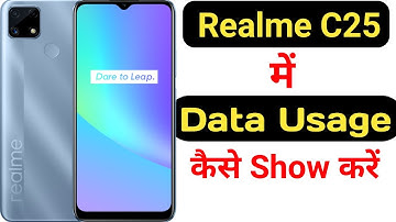 How to show data usage in Realme C25 || Realme C25 me data usage kaise show kare ||