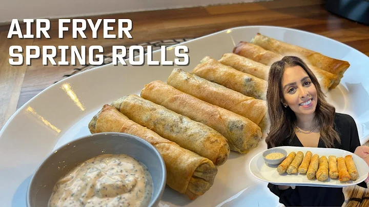 Crispy Air Fryer Spring Rolls: Chicken Mince, Potato, and Pea Delight