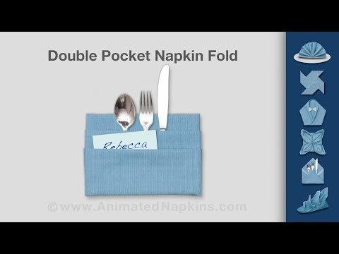Napkin Folding | How to Make Double Pockets