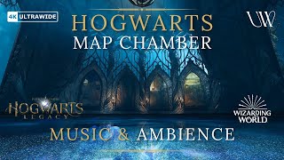 [4K] Hidden Map Chamber Music & Ambience (21:9 Ultrawide) | Hogwarts Legacy