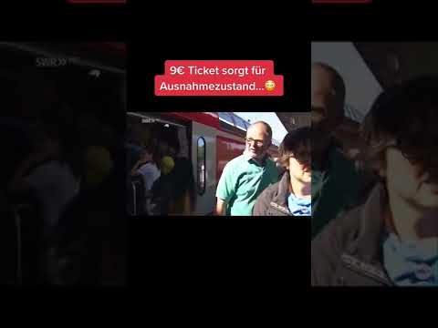 Jetzt geht's ab für 9 Euro in die Bahn  #9euroticket #shorts #bahn #viral