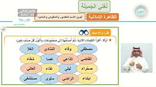 تنوين الاسم المقصور والمنقوص والممدود 1 - لغتي الجميلة - سادس ابتدائي