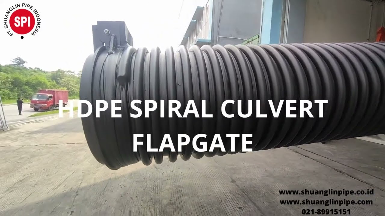 PIPA HDPE SPIRAL CULVERT FLAPGATE UNTUK DRAINASE DI PERKEBUNAN SAWIT