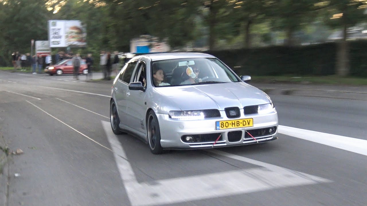 Modified Seat Leon 1.8 20VT - Crazy 2-step Anti-Lag Revs! Epic Flames