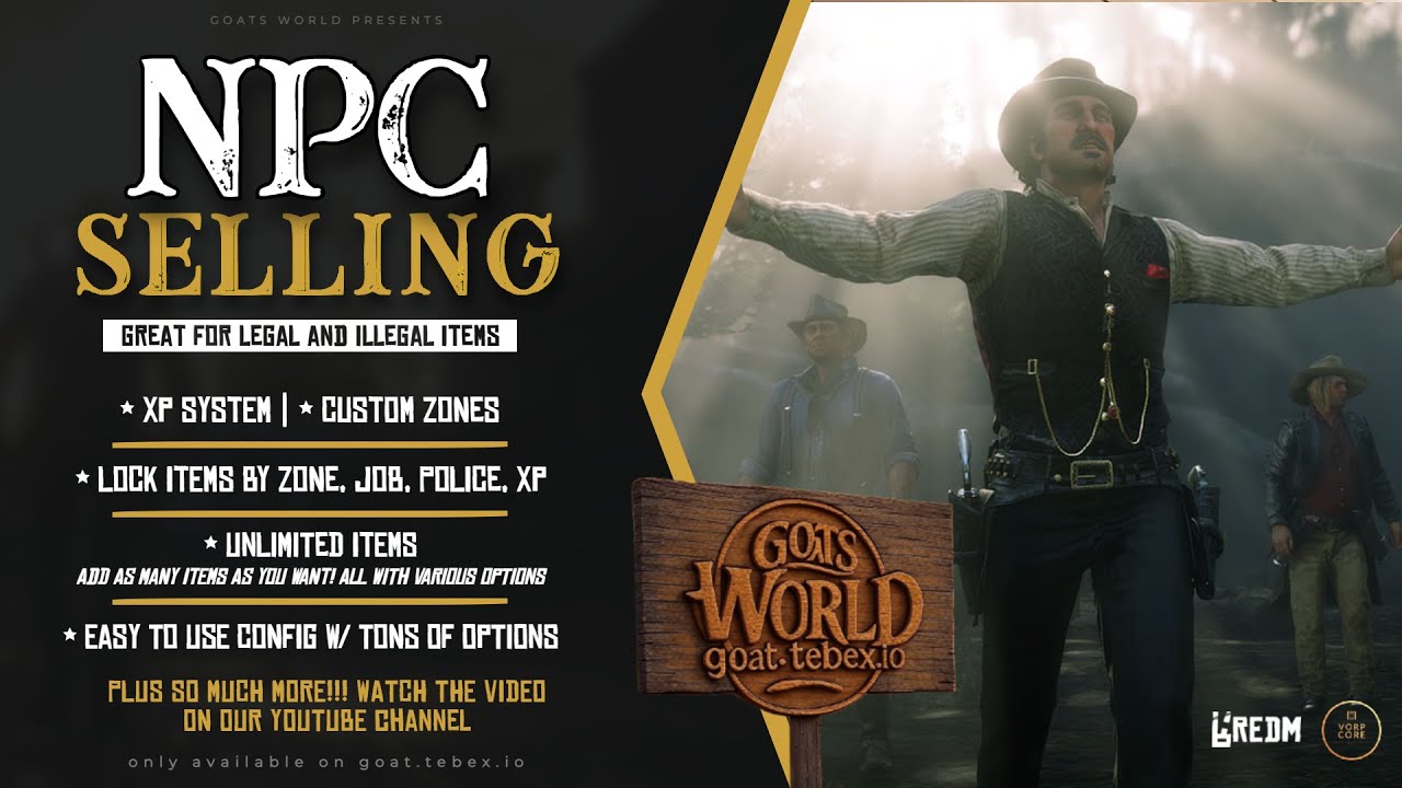 [RedM Script] NPC Selling (Update 1.2 Animations & Config)