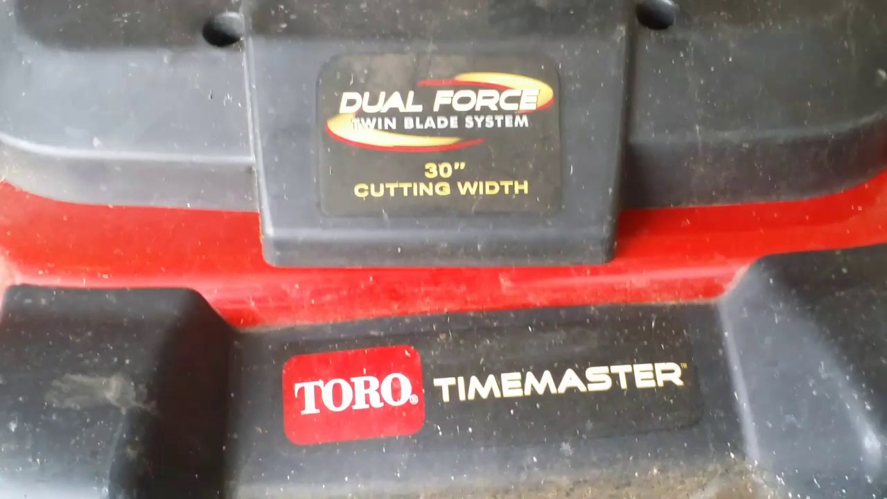 TORO Timemaster 30 inch issue - YouTube