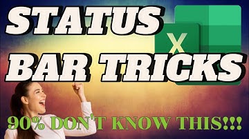 EXCEL STATUS BAR TRICKS 😱 90% DON