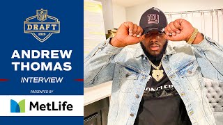 Andrew Thomas' FIRST Interview as a Giant! | Giants Draft Andrew Thomas